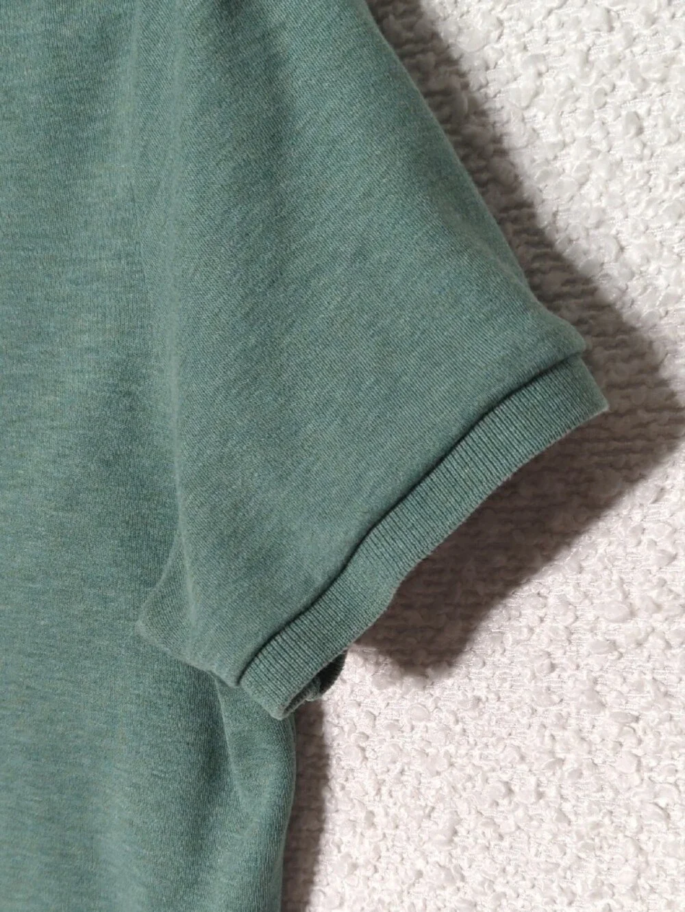Polo by Ralph Lauren Heathered Green Short Sleeve Polo with Purple Logo